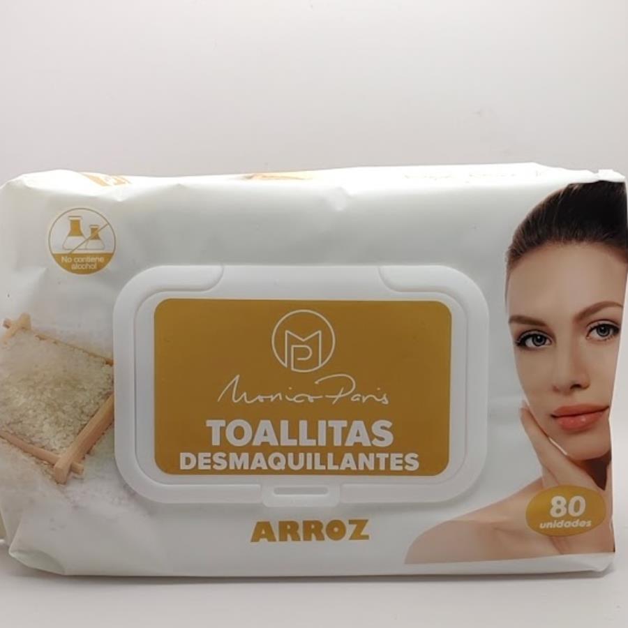 Toallitas Desmaquillantes de Arroz – Mónica París (80 unidades)